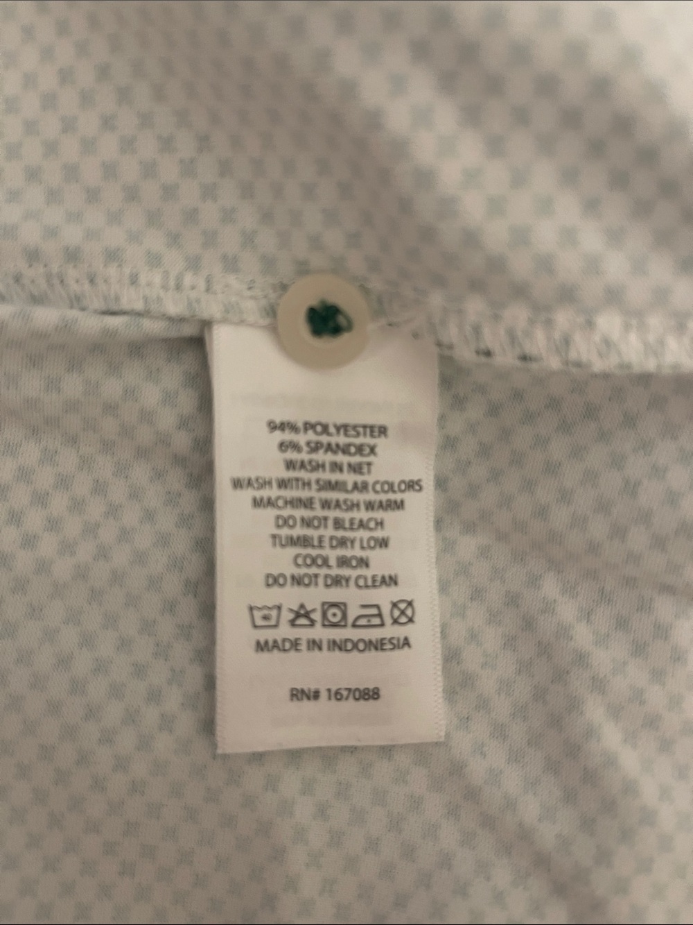 Ashworth Green and White Micro-Check Golf Polo - Picture 6 of 6